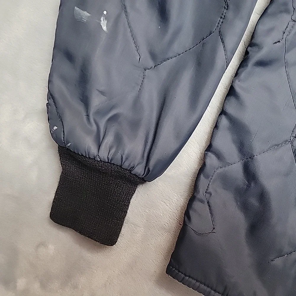 Vintage Wear-Guard  Jacket Mens Medium Navy Blue Quilted Bomber Work Made In USA